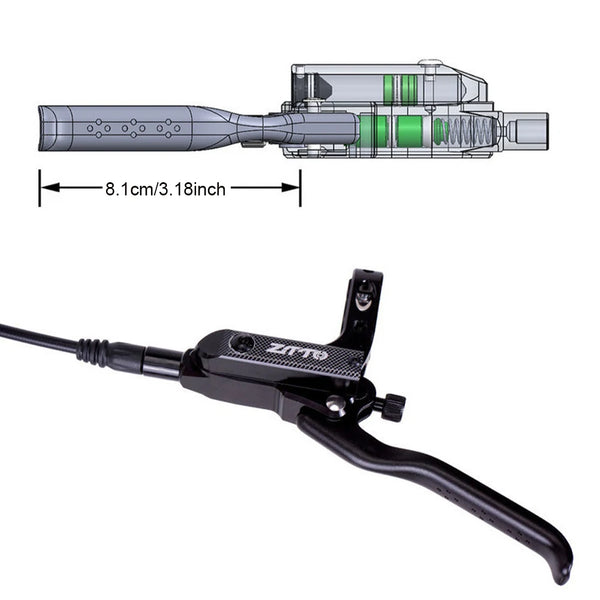 Bike Hydraulic Disc Brakes Set 4 Pistons 800/1450mm