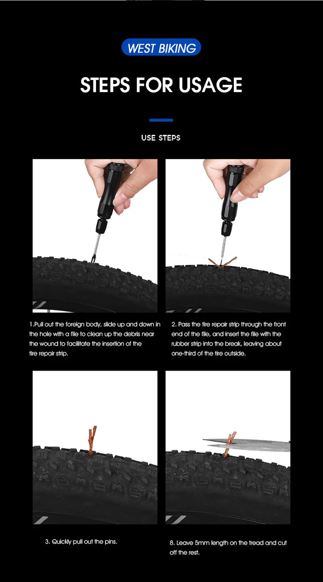 Tubeless Tire Repair Tool Kit