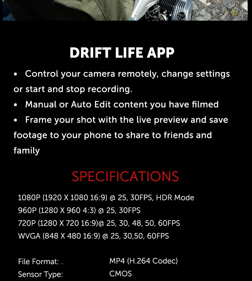 Drift Ghost XL E-Bike Action Camera