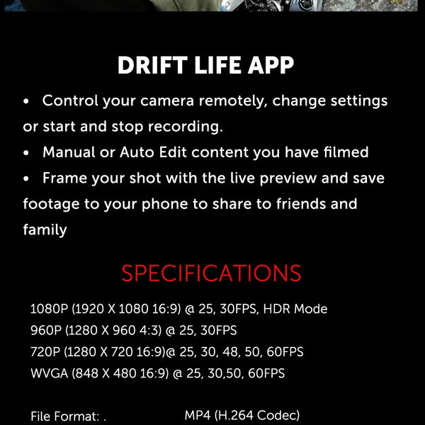 Drift Ghost XL E-Bike Action Camera