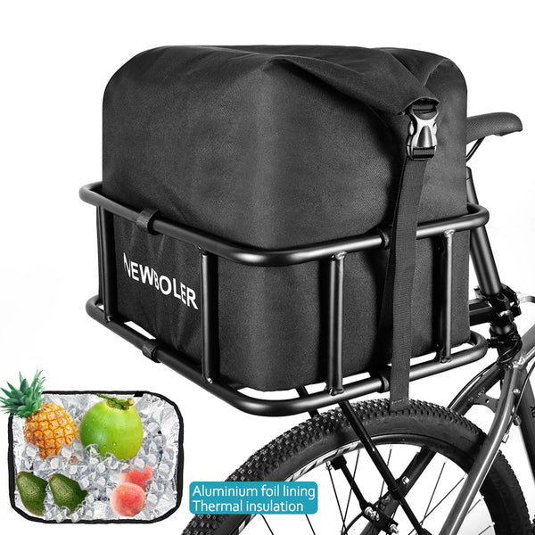 E-Bike Rear Basket with Heavy Duty Metal Rack