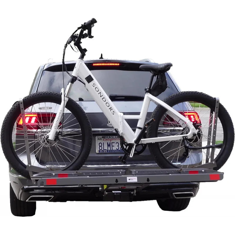 E-Bike Rack with Ramp - Heavy-Duty, Wide Tire