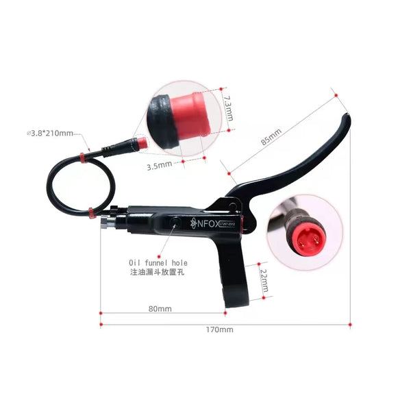 NFOX GT267 Hydraulic Disc Brake – Right Side for E-Bikes