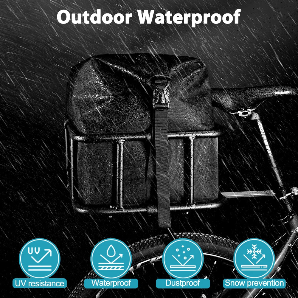 E-Bike Rear Basket with Heavy Duty Metal Rack