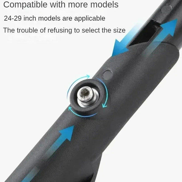 Adjustable Bike Kickstand Aluminum Alloy Side Stand for MTB Folding Electric Bike Snow Vehicles 24-29 Inch Universal Fit