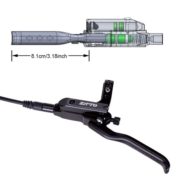 Bike Hydraulic Disc Brakes Set 4 Pistons 800/1450mm