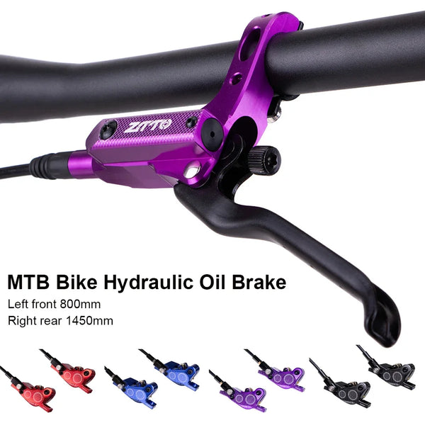 Bike Hydraulic Disc Brakes Set 4 Pistons 800/1450mm