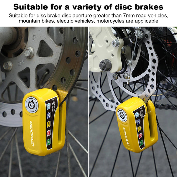 Motorcycle Bicycle Lock Alarm Protection Padlock