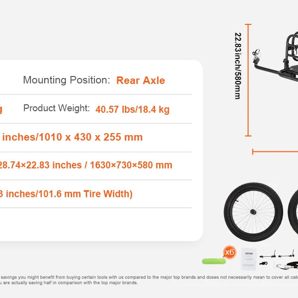 275 lbs Bike Cargo Trailer