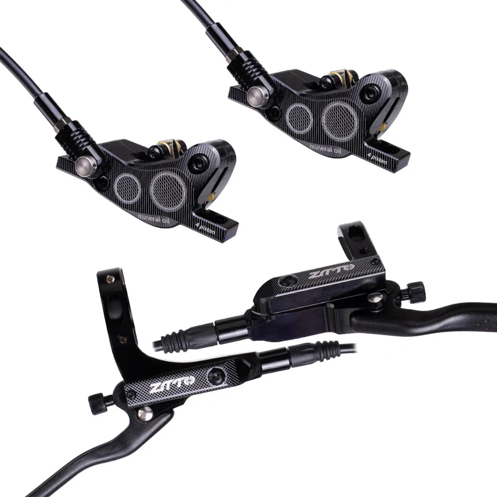 Bike Hydraulic Disc Brakes Set 4 Pistons 800/1450mm