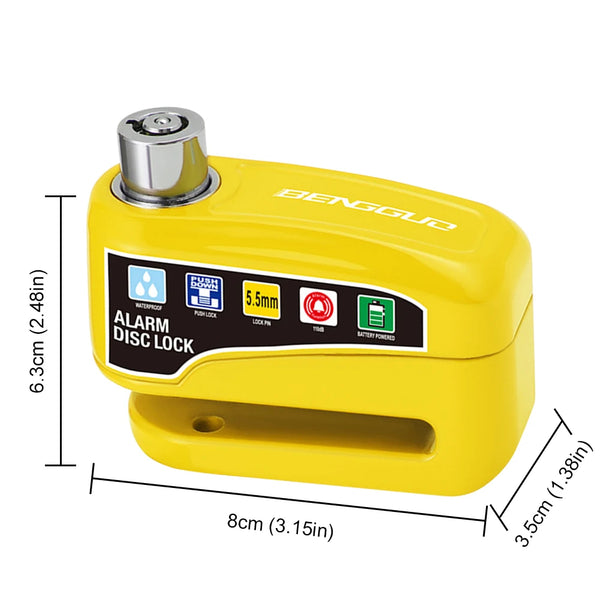 Motorcycle Bicycle Lock Alarm Protection Padlock
