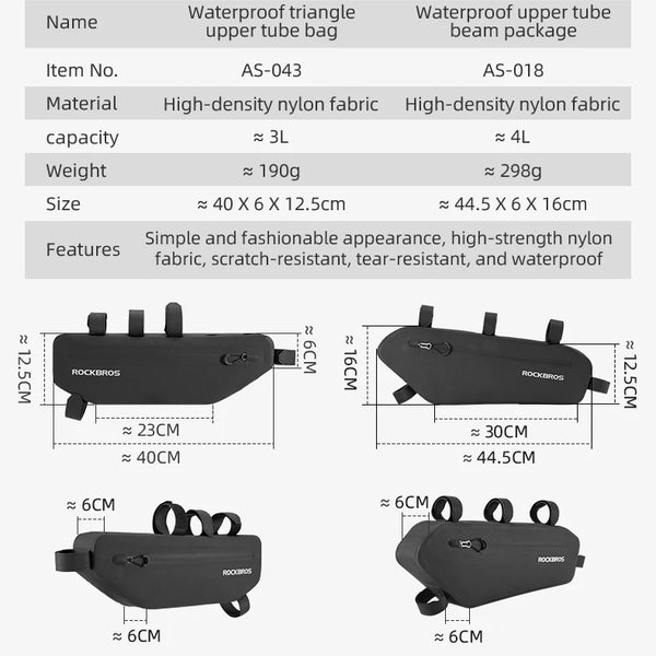 E-Bike Frame Bag with Waterproof Design